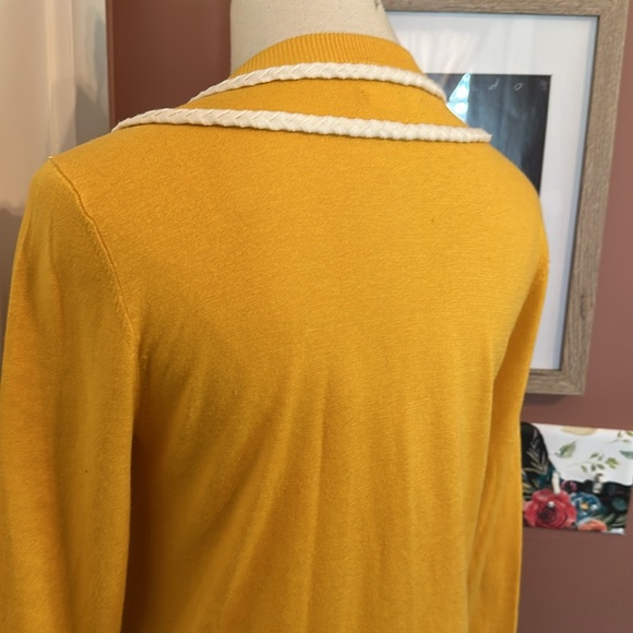 Kate Spade | live colorfully | yellow cream | flower appliqué | S | cardigan - Picture 9 of 13